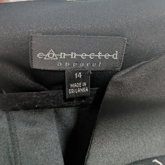 Womens Black White Connected Apparel BodyCon ColorBlock Cocktail Dress Size 14 - Picture 4 of 7